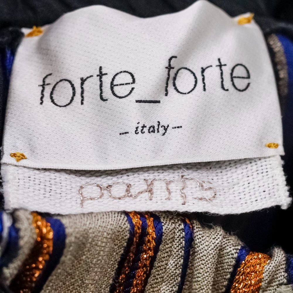 Forte_Forte R/19 6021 Blue Striped Pants - Picture 5 of 12